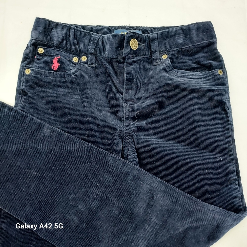 Polo Ralph‎ Lauren Navy Blue Corduroy Pants Size 6 Embroidered Pony
